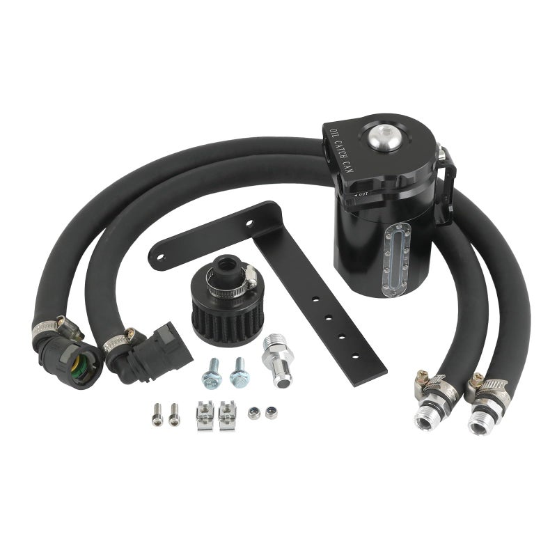RALZAOTO خزان فاصل الزيت لجانب الركاب مع زجاج رؤية مناسب لسيارة Ford F150 5.0L/2.7EB/3.5EB 2011-2021 Raptor 3.5L Ecoboost 2017-2021 Expedition 3.5L EcoBoost 2018-2021 (مع فلتر الاستراحة) - Image 1